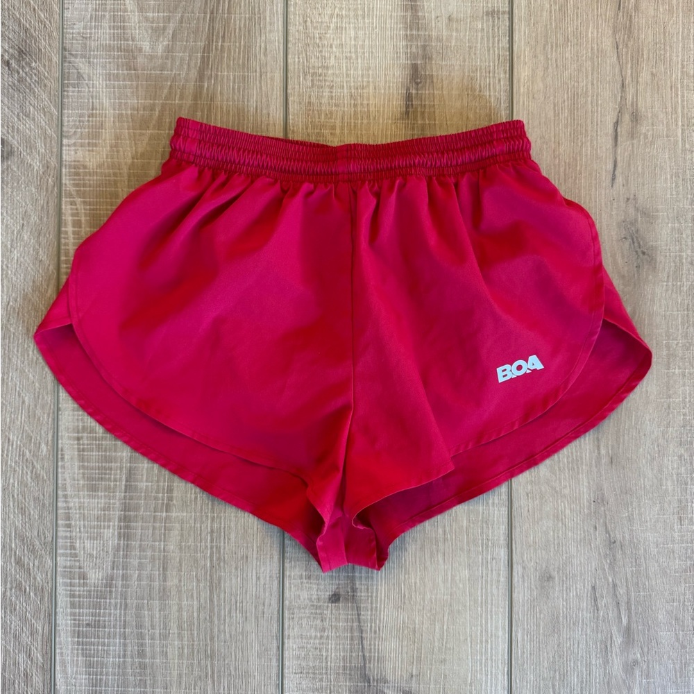 SOLD BOA Women's 1” Elite Split Running Shorts Red Small